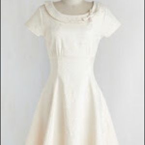 NWT ModCloth ivory damask dress 3x